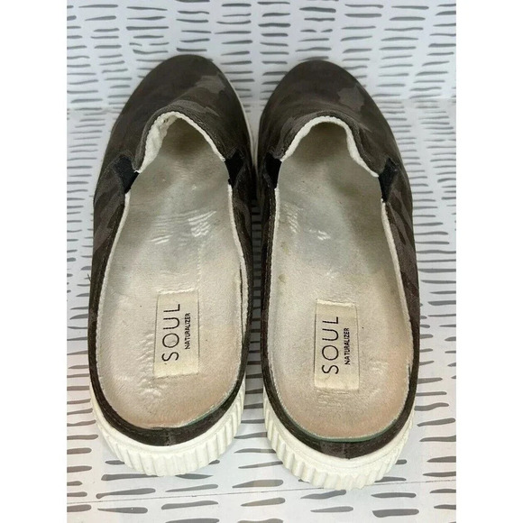 Soul Naturalizer Shoes Womens 9 M Truly Mules Camo Fabric Platform - Picture 5 of 8